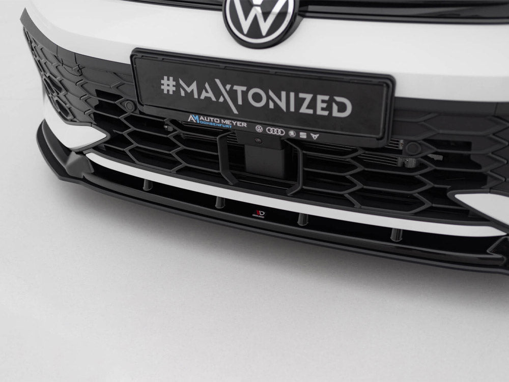 Street PRO Front Splitter V.2 compatible with Volkswagen Golf GTI / GTE / R-Line Mk8 Facelift