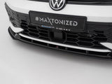 Street PRO Front Splitter V.2 compatible with Volkswagen Golf GTI / GTE / R-Line Mk8 Facelift