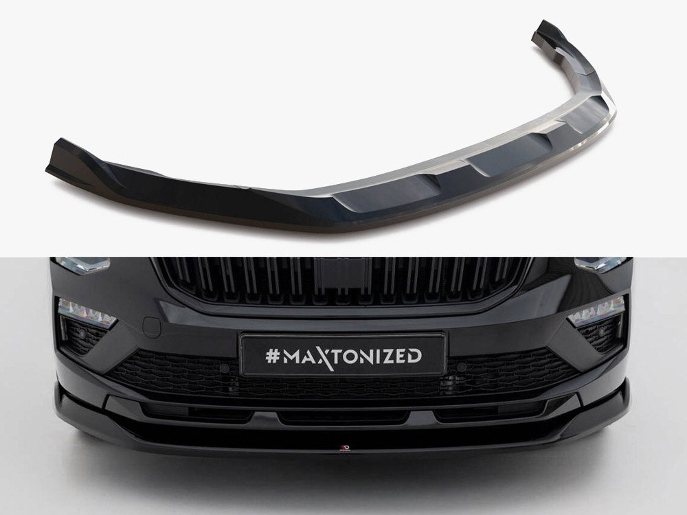Front Splitter V.1 compatible with Skoda Kamiq Monte Carlo Mk1 Facelift