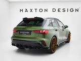 Street Pro Rear Side Splitters + Flaps compatible with Audi S3 Sportback 8Y Facelift