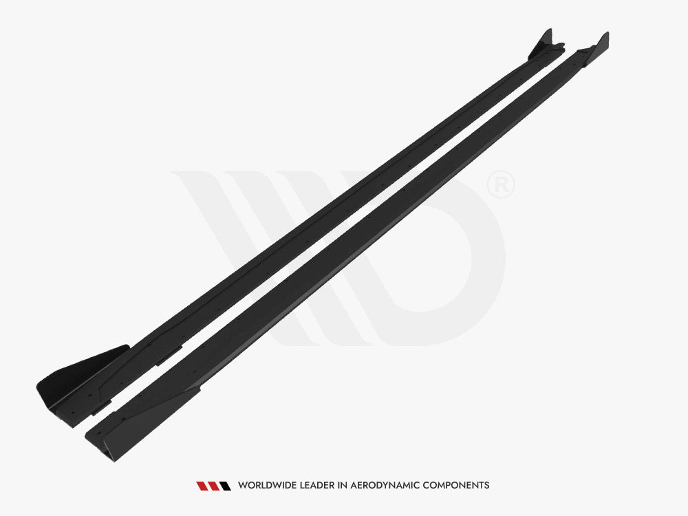 Street PRO Side Skirts Diffusers + Flaps compatible with Audi S3 Sportback / A3 S Line Sportback 8Y Facelift