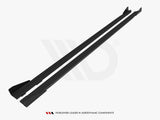 Street PRO Side Skirts Diffusers + Flaps compatible with Audi S3 Sportback / A3 S Line Sportback 8Y Facelift
