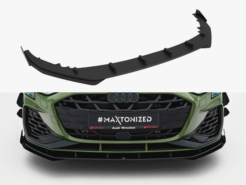 Street PRO Front Splitter V.1 + Flaps compatible with Audi S3 Sportback / A3 S Line Sportback 8Y Facelift
