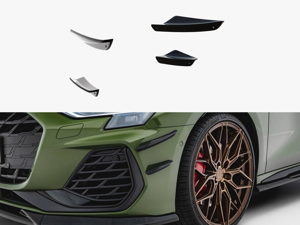 Front Bumper Wings (Canards) compatible with Audi S3 Sportback / A3 S Line Sportback 8Y Facelift