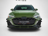 Front Bumper Wings (Canards) compatible with Audi S3 Sportback / A3 S Line Sportback 8Y Facelift