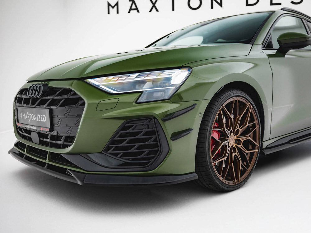 Front Bumper Wings (Canards) compatible with Audi S3 Sportback / A3 S Line Sportback 8Y Facelift
