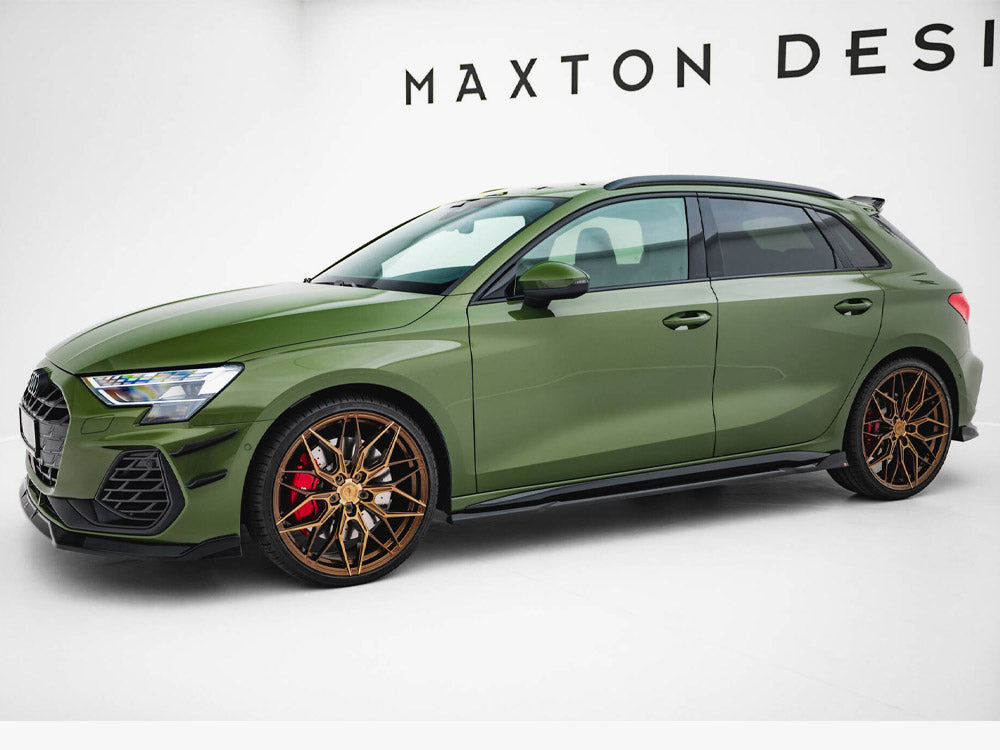 Side Skirts Diffusers V.3 compatible with Audi S3 Sportback / A3 S Line Sportback 8Y Facelift