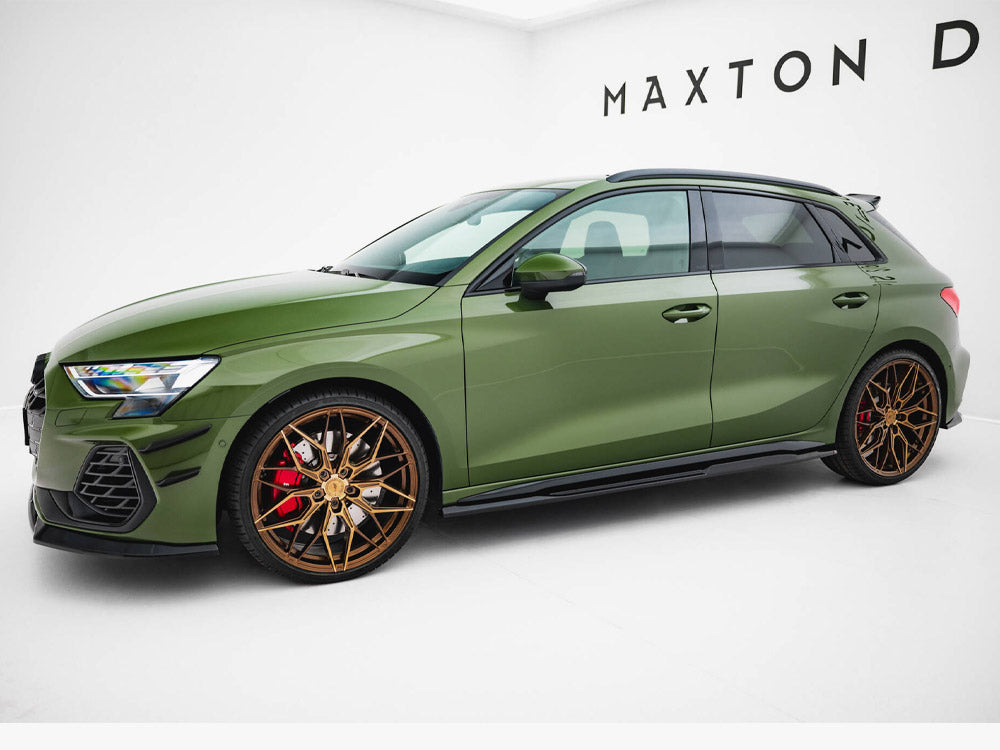 Side Skirts Diffusers V.2 compatible with Audi S3 Sportback / A3 S Line Sportback 8Y Facelift