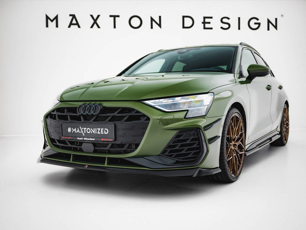 Front Splitter V.2 compatible with Audi S3 Sportback / A3 S Line Sportback 8Y Facelift
