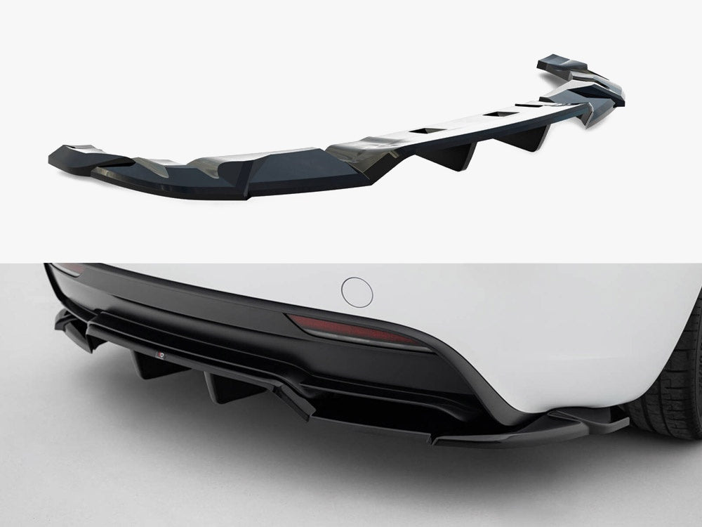 Rear Splitter (Vertical Bars) V.2 compatible with Tesla Model 3 Performance Mk1 Facelift