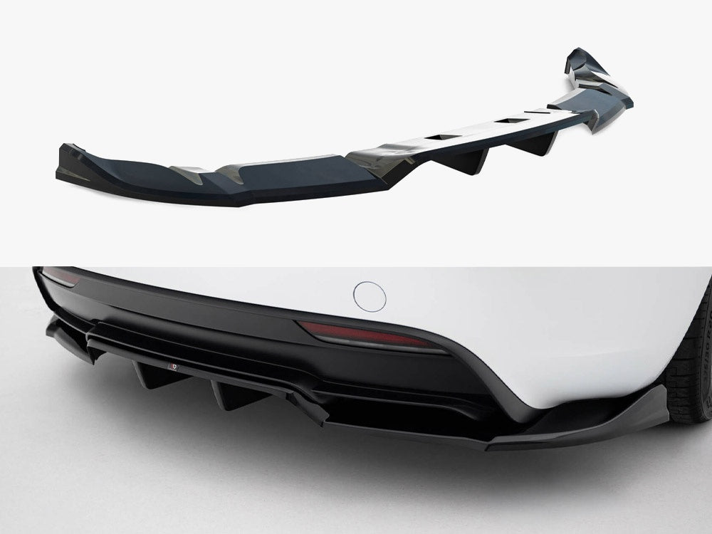 Rear Splitter (Vertical Bars) V.1 compatible with Tesla Model 3 Performance Mk1 Facelift
