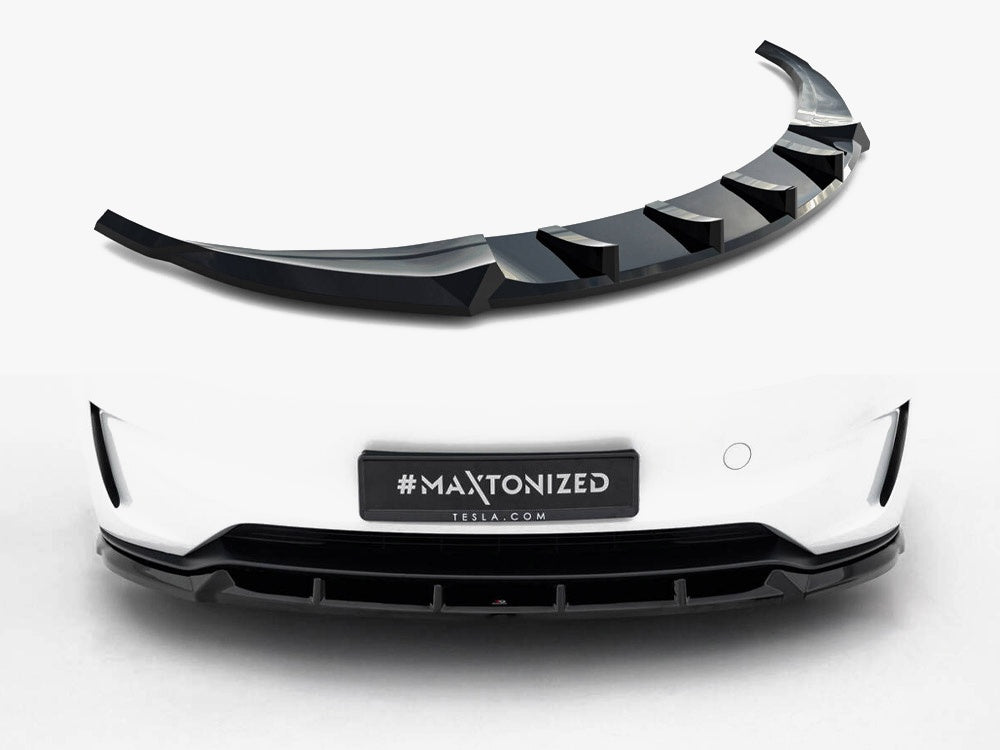 Front Splitter V.2 compatible with Tesla Model 3 Performance Mk1 Facelift