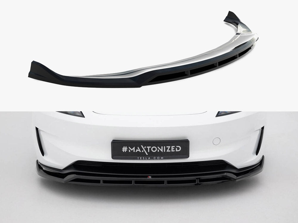 Front Splitter V.1 compatible with Tesla Model 3 Performance Mk1 Facelift