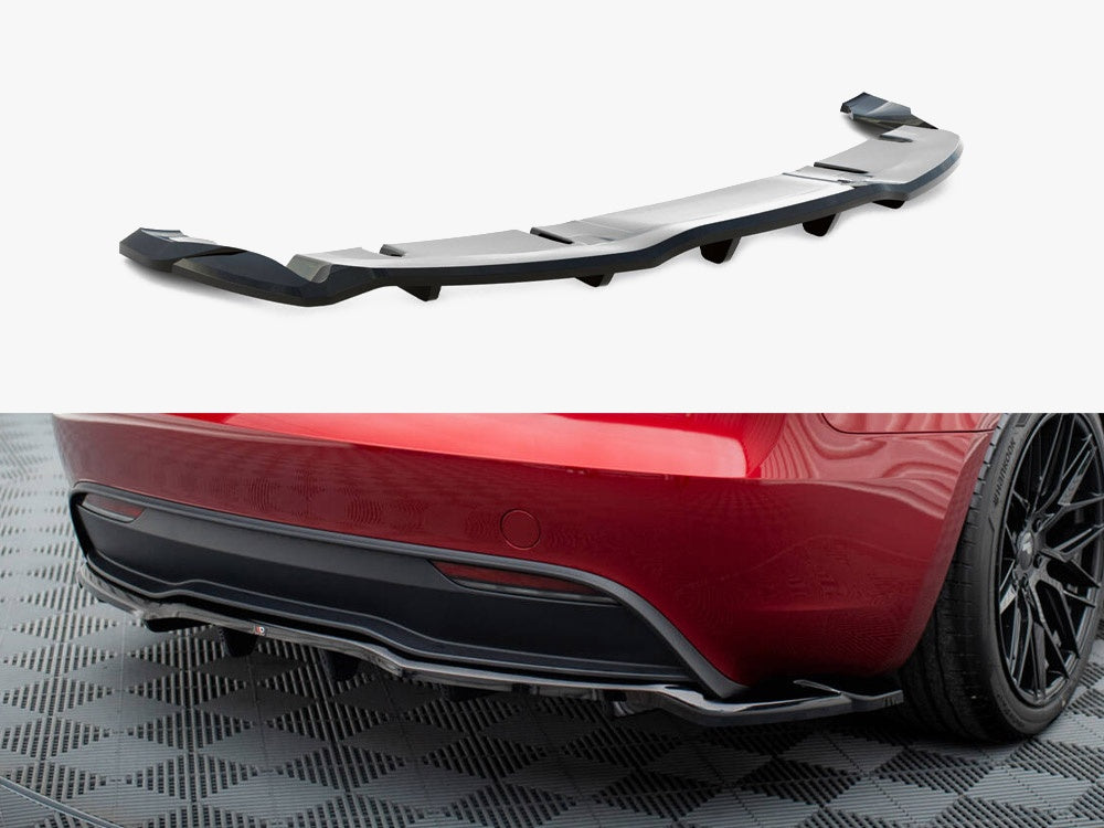 Rear Splitter (Vertical Bars) V.1 compatible with Tesla Model 3 FL Project Highland