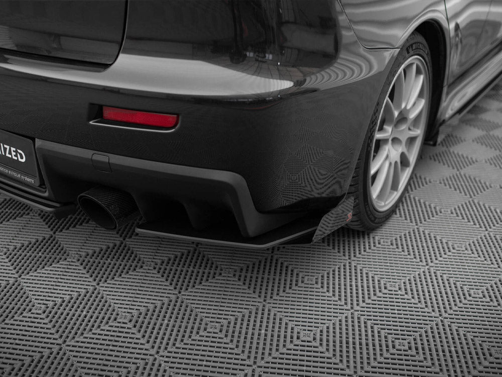 Street Pro Rear Side Splitters + Flaps compatible with Mitsubishi Lancer EVO X