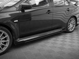 Street PRO Side Skirts Diffusers + Flaps compatible with Mitsubishi Lancer EVO X