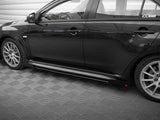 Street PRO Side Skirts Diffusers + Flaps compatible with Mitsubishi Lancer EVO X