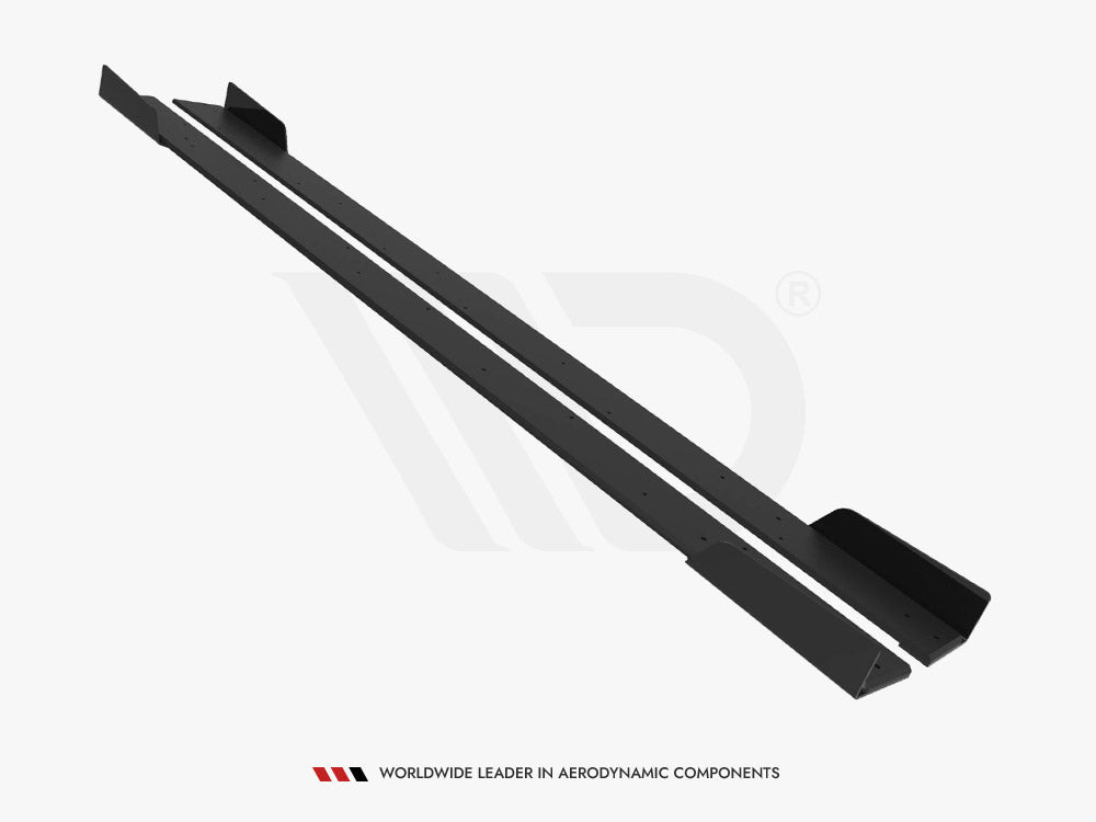 Street PRO Side Skirts Diffusers + Flaps compatible with Mitsubishi Lancer EVO X