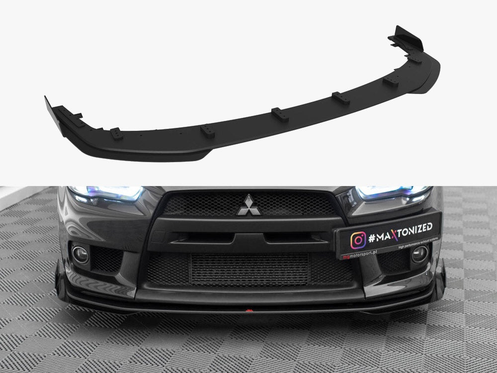 Street PRO Front Splitter V.1 + Flaps compatible with Mitsubishi Lancer EVO X