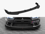 Street PRO Front Splitter V.1 + Flaps compatible with Mitsubishi Lancer EVO X