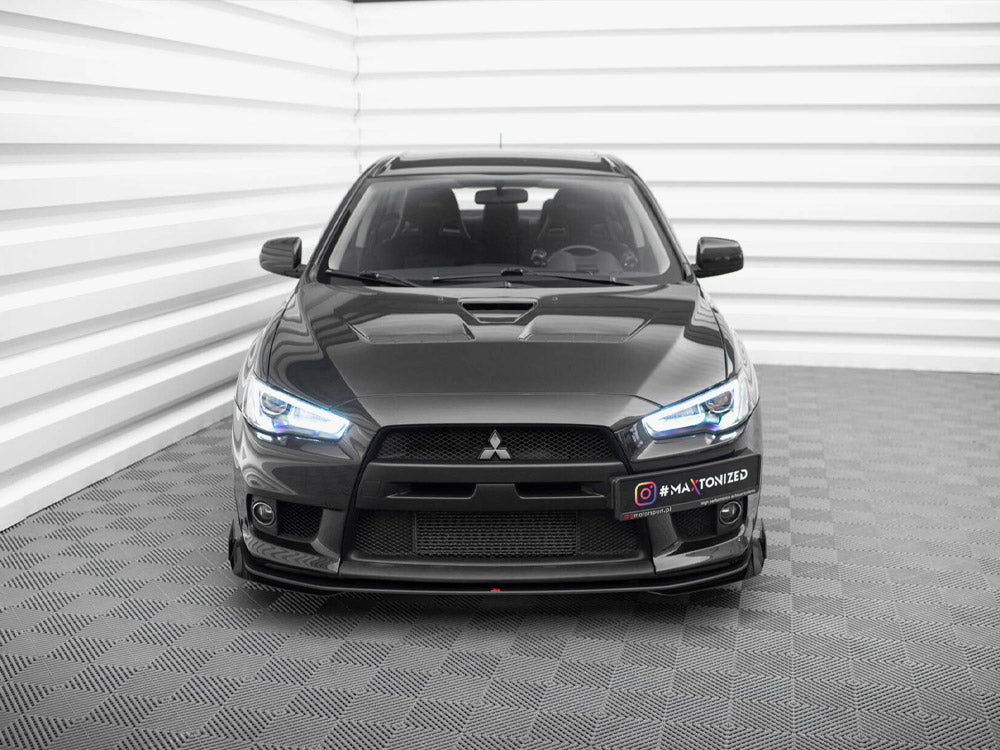 Street PRO Front Splitter V.1 + Flaps compatible with Mitsubishi Lancer EVO X