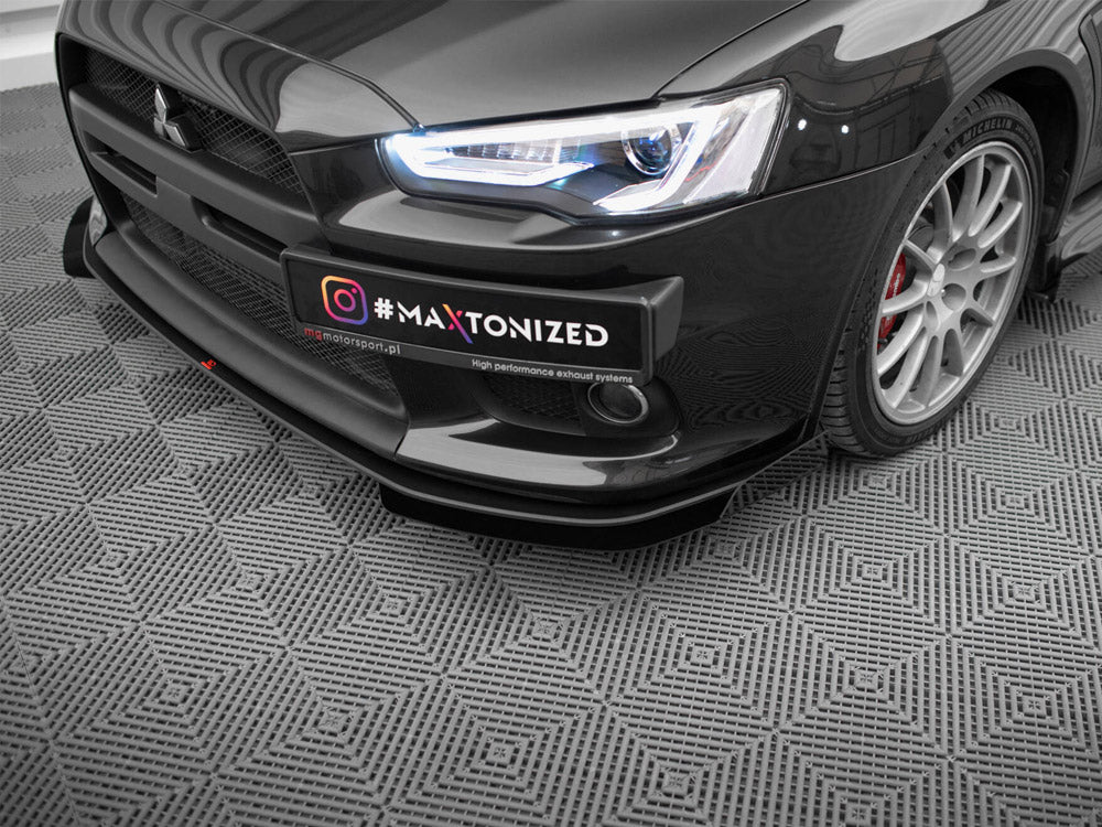Street PRO Front Splitter V.1 + Flaps compatible with Mitsubishi Lancer EVO X