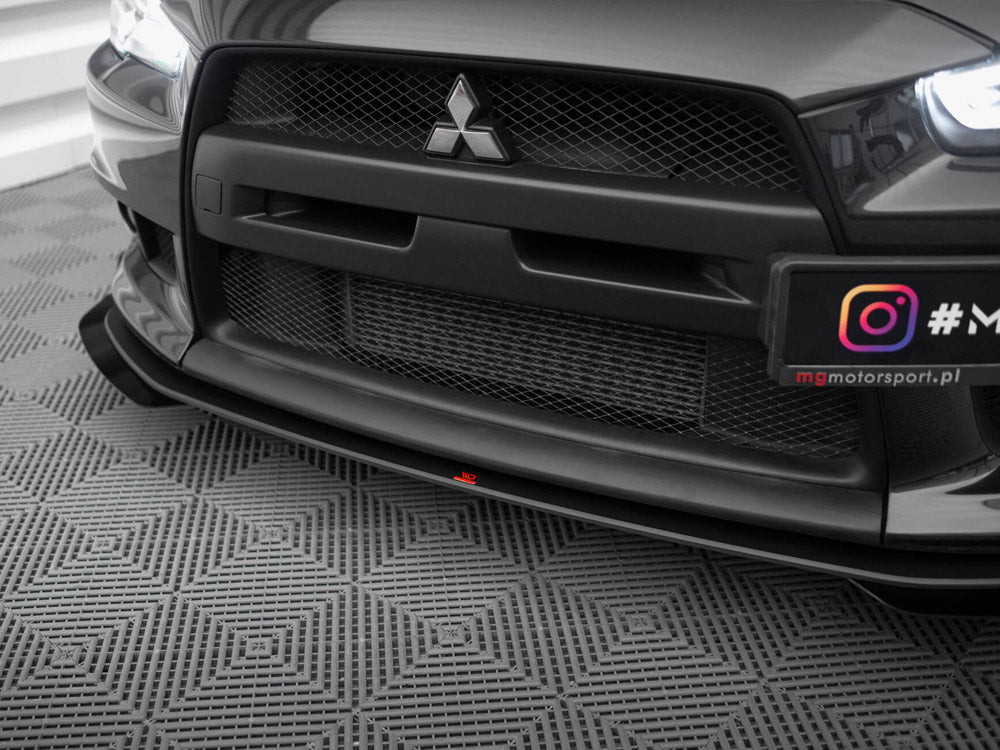 Street PRO Front Splitter V.1 + Flaps compatible with Mitsubishi Lancer EVO X