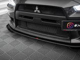 Street PRO Front Splitter V.1 + Flaps compatible with Mitsubishi Lancer EVO X