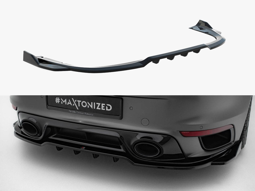 Rear Splitter (Vertical Bars) compatible with Porsche 911 Turbo S Sport Package 992