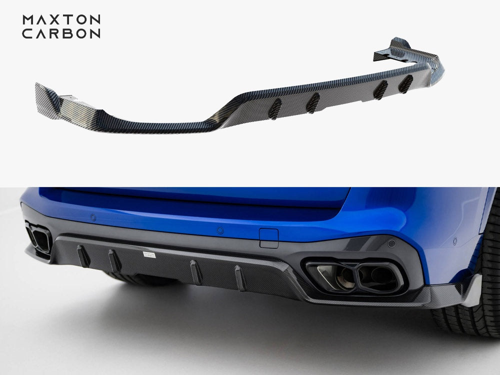 Prepreg Carbon Fiber Rear Diffuser compatible with BMW X5 M-Pack G05 Facelift