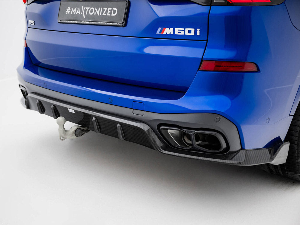 Prepreg Carbon Fiber Rear Diffuser compatible with BMW X5 M-Pack G05 Facelift