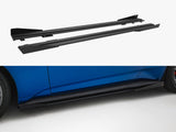 Street PRO Side Skirts Diffusers + Flaps compatible with Ford Mustang GT Mk7
