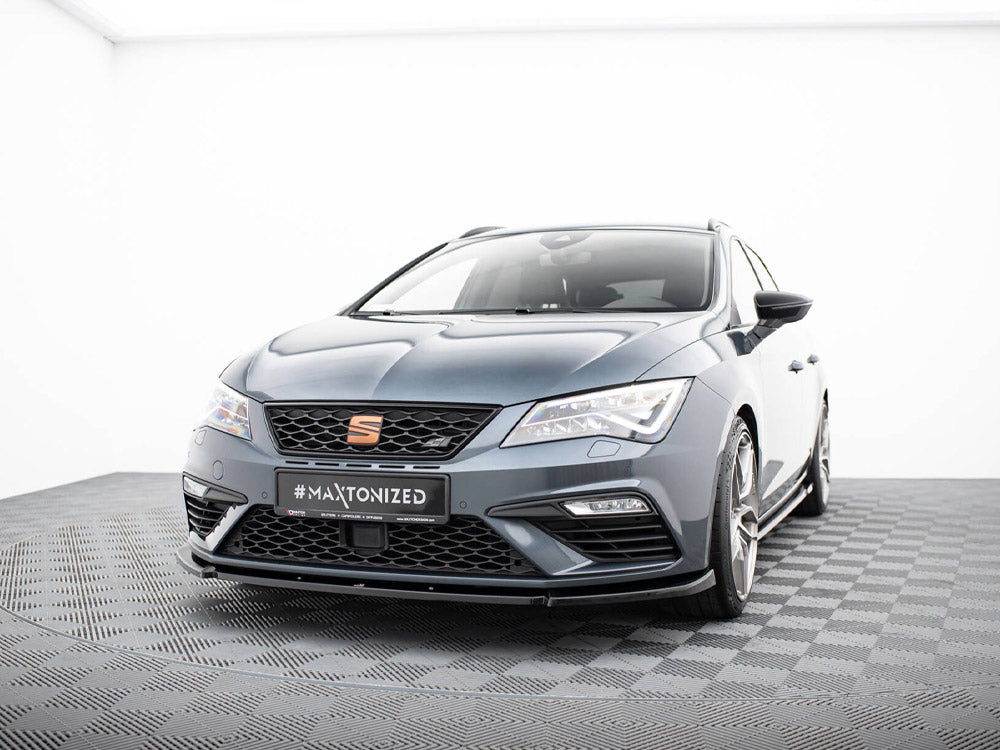 Front Splitter V.6 compatible with SEAT Leon Cupra / FR Mk3 FL