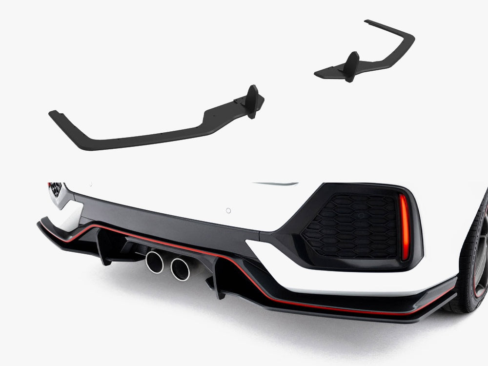 Street Pro Rear Side Splitters compatible with Honda Civic Sport Mk10
