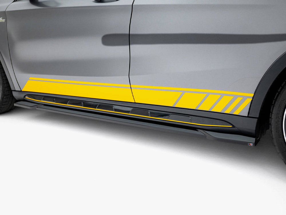 Side Skirts Diffusers V.2 compatible with Mercedes-Benz GLA 45 AMG X156