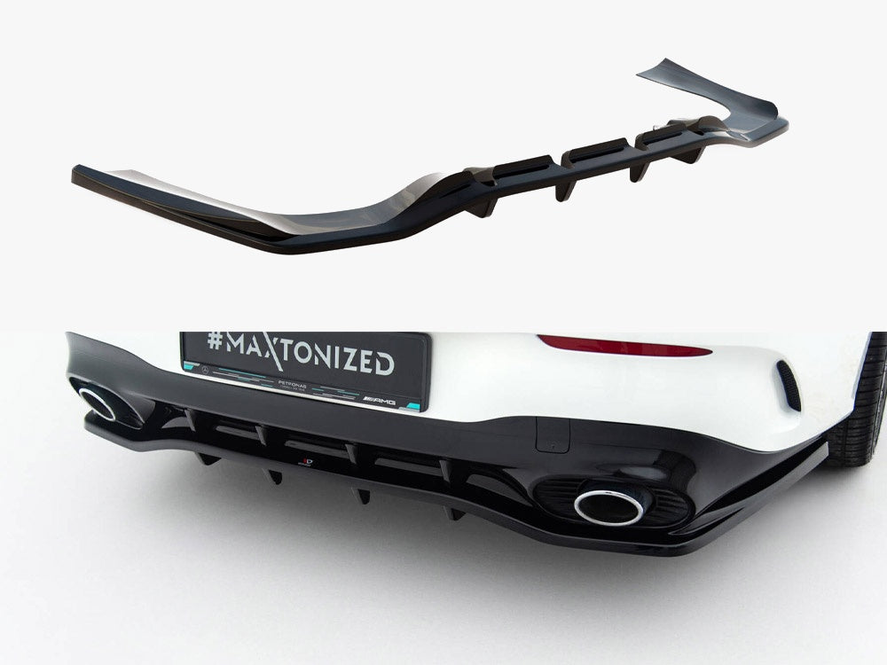 Rear Splitter (Vertical Bars) compatible with Mercedes-AMG CLA 35 / 45 Coupe / Shooting Brake C118 Facelift / X118 Facelift