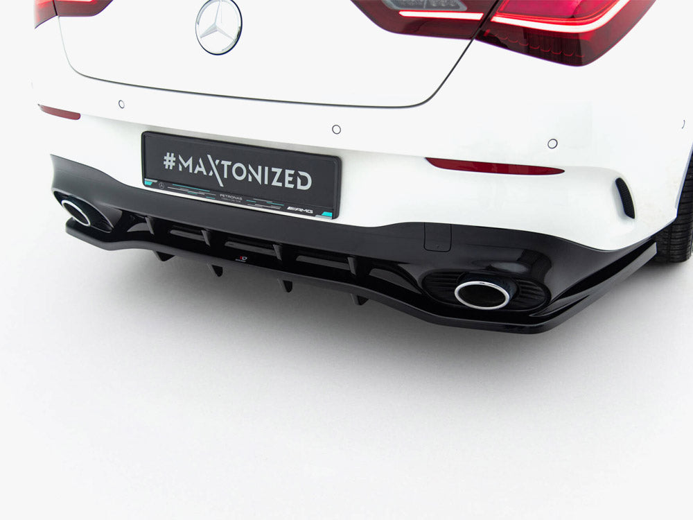 Rear Splitter (Vertical Bars) compatible with Mercedes-AMG CLA 35 / 45 Coupe / Shooting Brake C118 Facelift / X118 Facelift