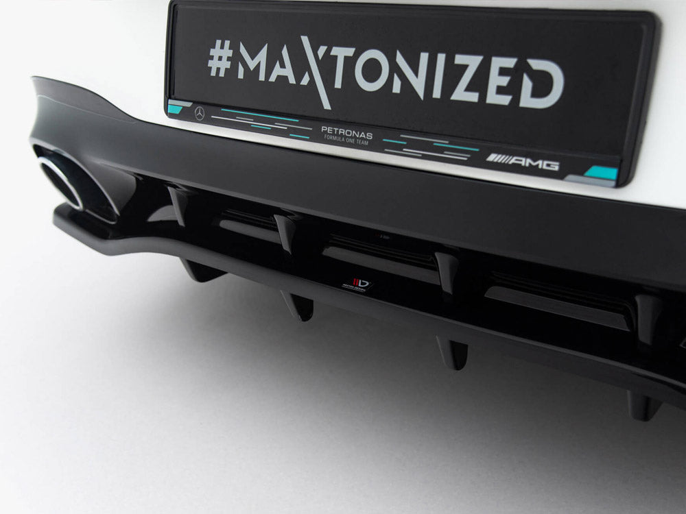 Rear Splitter (Vertical Bars) compatible with Mercedes-AMG CLA 35 / 45 Coupe / Shooting Brake C118 Facelift / X118 Facelift