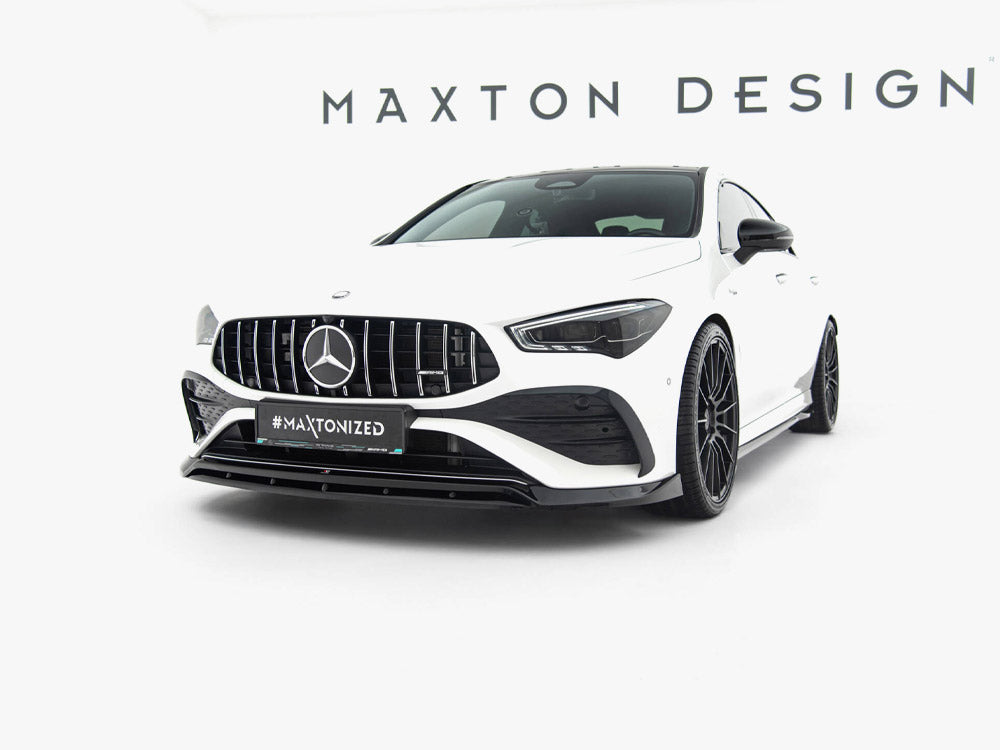 Front Splitter compatible with Mercedes-AMG CLA 35 Coupe / Shooting Brake C118 Facelift / X118 Facelift