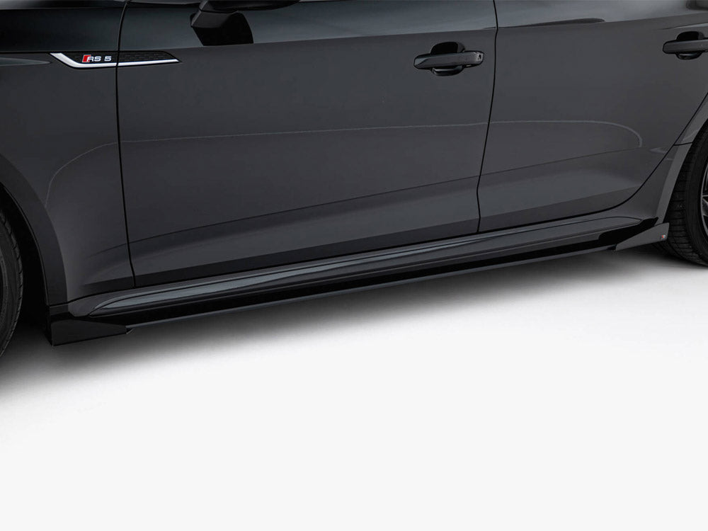 Street PRO Side Skirts Diffusers + Flaps compatible with Audi RS 5 Sportback F5