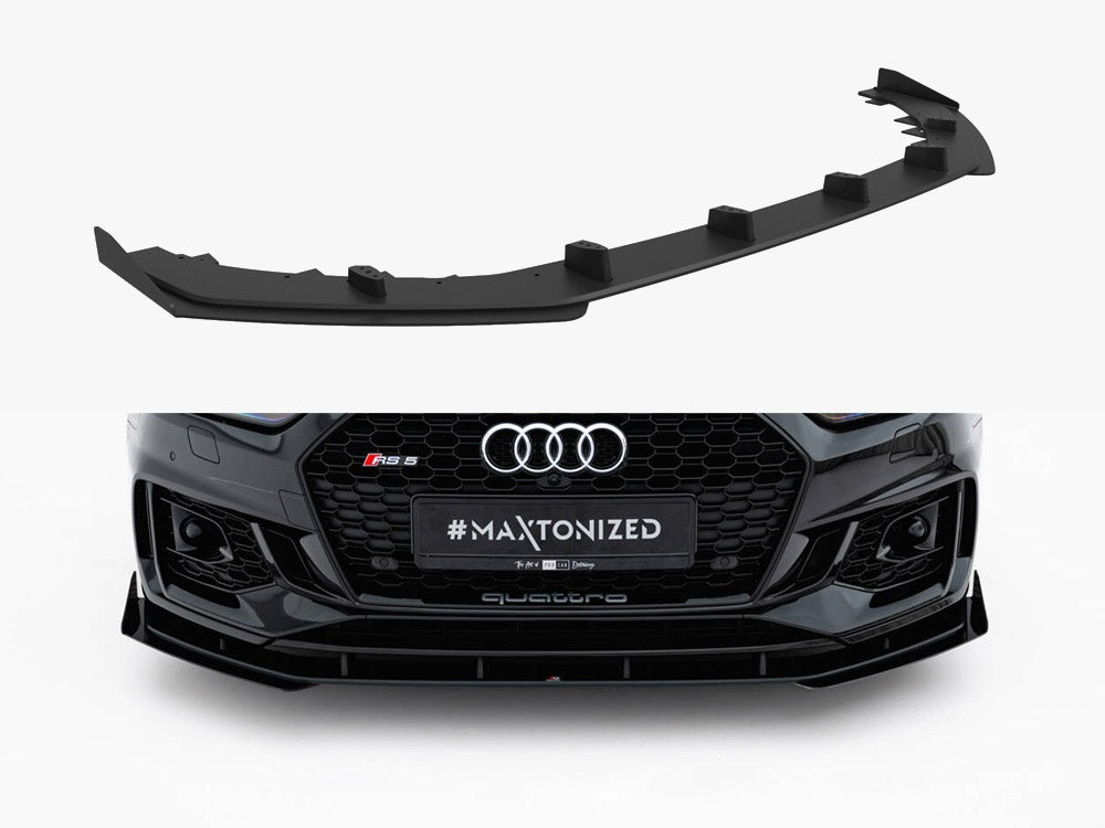 Street PRO Front Splitter V.1 + Flaps compatible with Audi RS 5 Coupe / Sportback F5