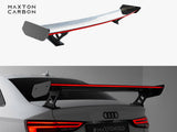 Carbon Spoiler With External Brackets Uprights + LED compatible with Audi A3 / A3 S Line / S3 / RS 3 Sedan 8V / 8V Facelift
