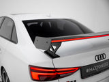 Carbon Spoiler With External Brackets Uprights + LED compatible with Audi A3 / A3 S Line / S3 / RS 3 Sedan 8V / 8V Facelift