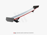 Carbon Spoiler With External Brackets Uprights + LED compatible with Audi A3 / A3 S Line / S3 / RS 3 Sedan 8V / 8V Facelift