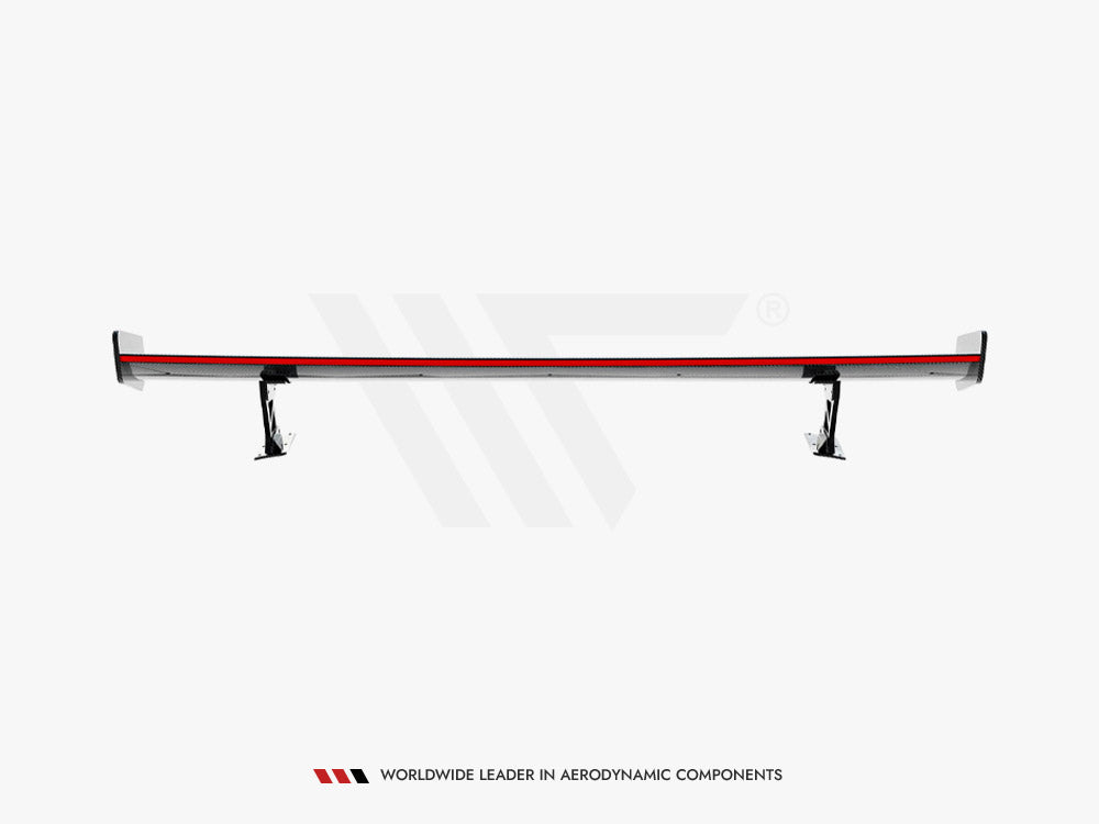 Carbon Spoiler With External Brackets Uprights + LED compatible with Audi A3 / A3 S Line / S3 / RS 3 Sedan 8V / 8V Facelift