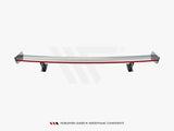 Carbon Spoiler With External Brackets Uprights + LED compatible with Audi A3 / A3 S Line / S3 / RS 3 Sedan 8V / 8V Facelift