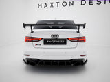 Carbon Spoiler With External Brackets Uprights compatible with Audi A3 / A3 S Line / S3 / RS 3 Sedan 8V / 8V Facelift