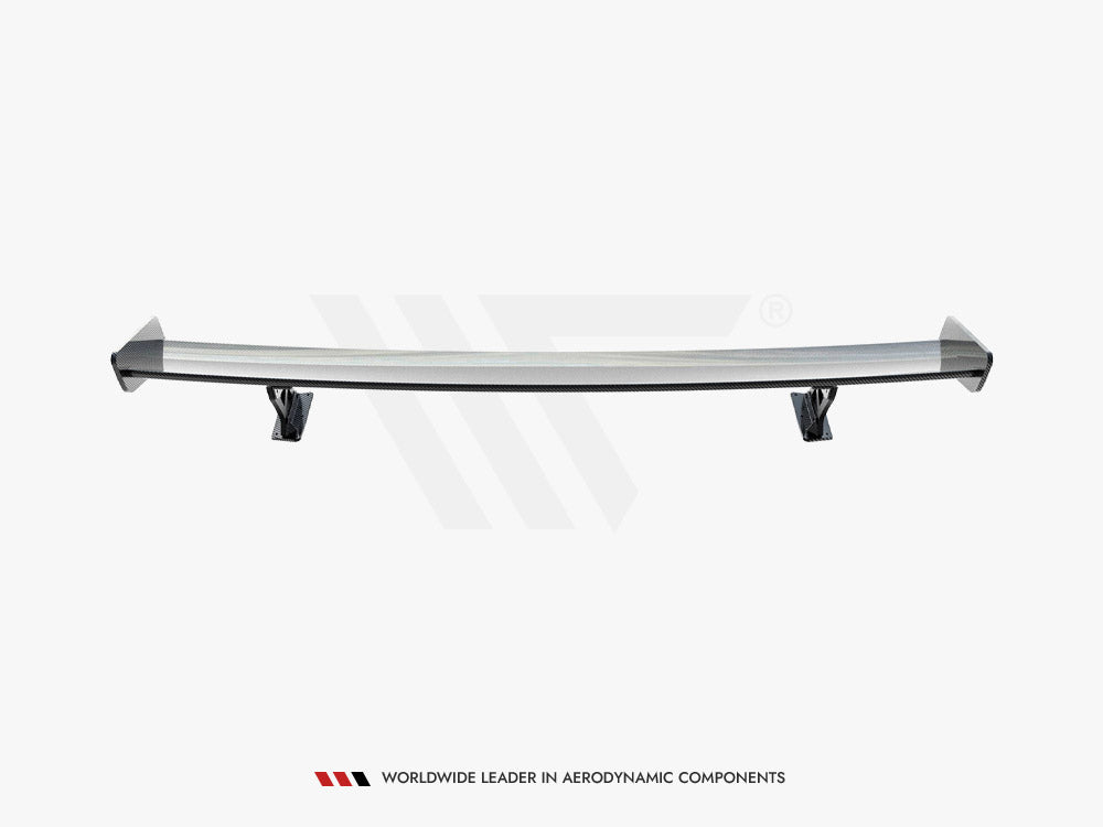 Carbon Spoiler With External Brackets Uprights compatible with Audi A3 / A3 S Line / S3 / RS 3 Sedan 8V / 8V Facelift