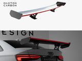 Carbon Spoiler With Internal Brackets Uprights + LED compatible with Audi A3 / A3 S Line / S3 / RS 3 Sedan 8V / 8V Facelift