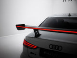 Carbon Spoiler With Internal Brackets Uprights + LED compatible with Audi A3 / A3 S Line / S3 / RS 3 Sedan 8V / 8V Facelift
